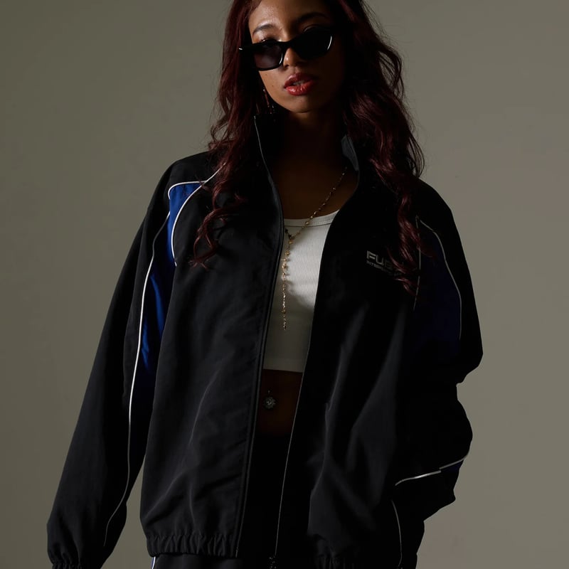 FUBU TRACK JACKET & PANTS “SET-UP” (BLACK)｜フブ ト