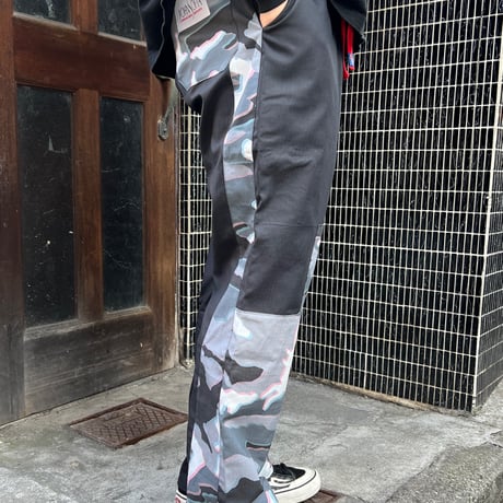 JOHN SOFIA After Zone Patchwork Camo Pants (Black)｜ジョンソフィア アフターゾーン パッチワークカモパンツ（ブラック）