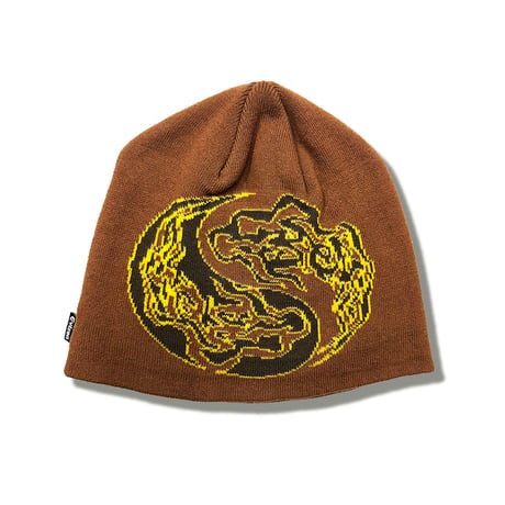 EVISEN YIN-YANG FIRE BEANIE (Brown)｜エヴィセン イェンヤン ファイヤー ビーニー（ブラウン）
