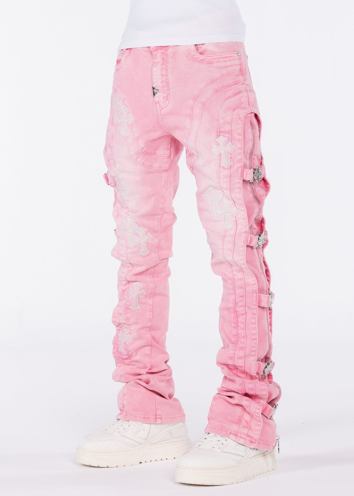 GUAPI French Rose Cross Buckle Denim (French Ro