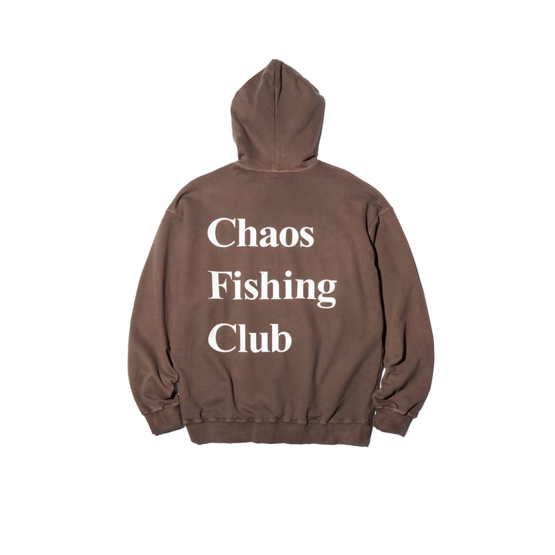 Chaos Fishing Club Logo Pigment Hoodie (BROWN)