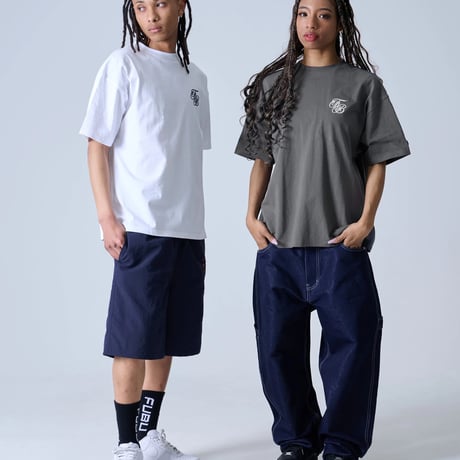 FUBU Curly Logo T-shirts (D.GRAY)｜フブ カーリーロゴ ティーシャツ（ダークグレー）