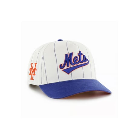 ′47 Mets Double Header Pinstripe Hitch (White × Royal)｜フォーティーセブン メッツ ダブルヘッダー ピンストライプ ヒッチ（ホワイト×ロイヤル）