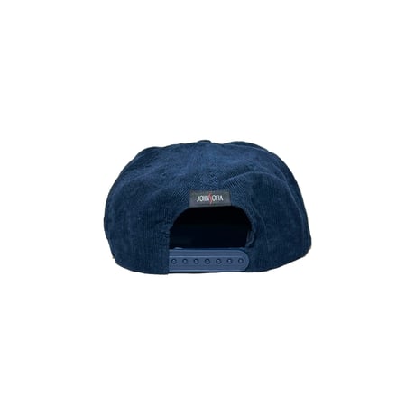 JOHN SOFIA Logo Corduroy Snapback (Navy/Beige)｜ジョンソフィア ロゴコーデュロイ スナップバック（ネイビー/ベージュ）
