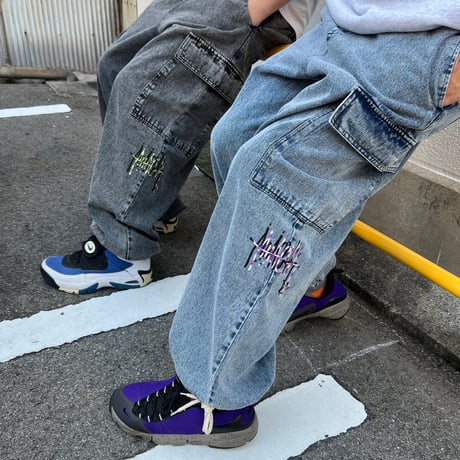 ADG Tagging Slam Dnm Cargo Pants (Blu)｜エーディージー タギング スラムデニム カーゴパンツ（ブルー）