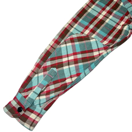 ATTACK ORIGINAL ARCH LOGO HEAVY FLANNEL SHIRTS (MINT)｜アタックオリジナル アーチロゴ ヘビーフランネルシャツ（ミント）