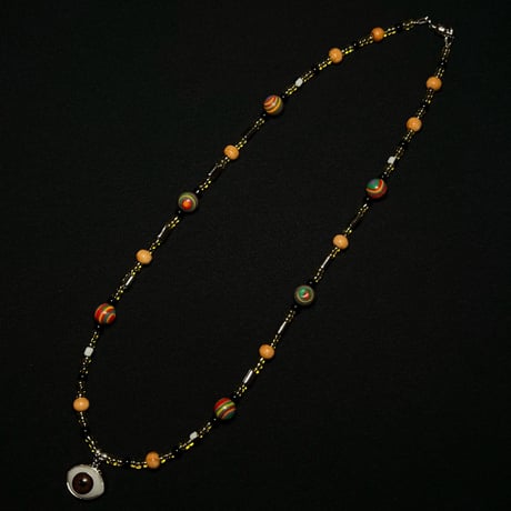 JOHN SOFIA Eye Beads Necklace (Brown)｜ジョンソフィア アイビーズネックレス（ブラウン）