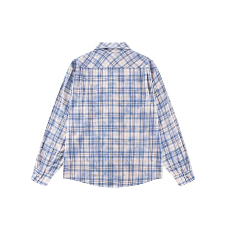 SUPPLIER Rhinestone Cross Check Shirt (BLUE)｜サプライヤー ラインストーン クロス チェックシャツ（ブルー）