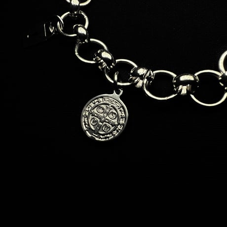 JOHN SOFIA Medal & Keyhole Bracelet (Silver)｜ジョンソフィア メダル＆キーホール ブレスレット（シルバー）