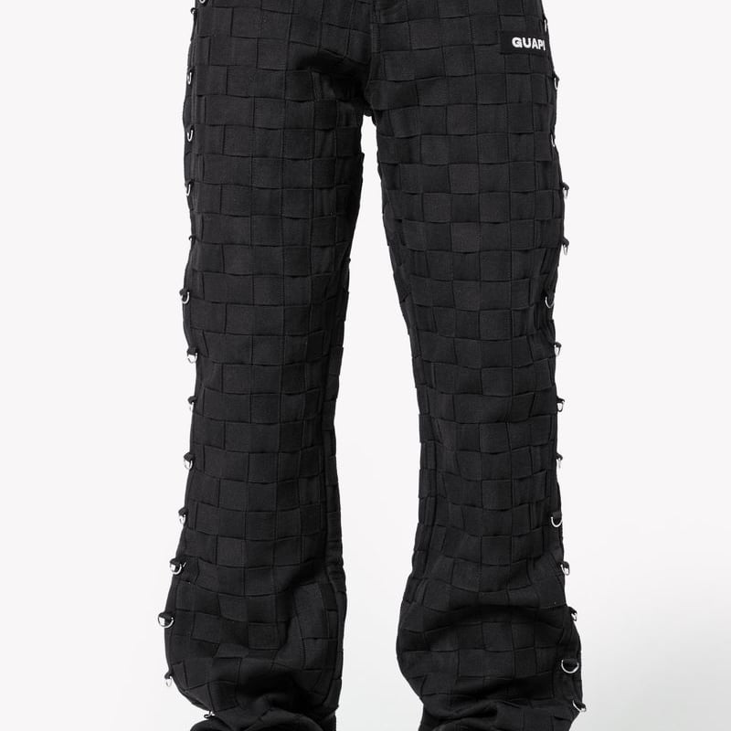 レッグウェア GUAPI GUAPI OBSIDIAN BLACK PREMIUM LEATHER PANTS | KingStar