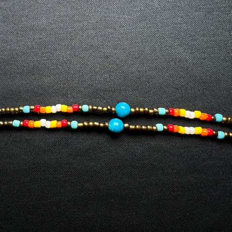 JOHN SOFIA Beads Necklace (Indian & Blue Earth)｜ジョンソフィア ビーズネックレス（インディアン/ブルーアース）