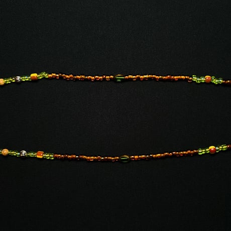 JOHN SOFIA Cow Head beads necklace (brown/yellow)｜ジョンソフィア カウヘッド ビーズネックレス（ブラウン／イエロー）