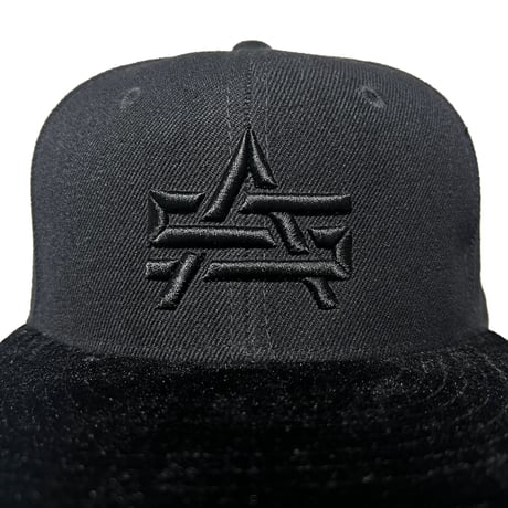 ADG AS Logo Velvet Brim Snapback (Blk/Blk)｜エーディージー ASロゴ ベルベットブリム スナップバック（ブラック/ブラック）