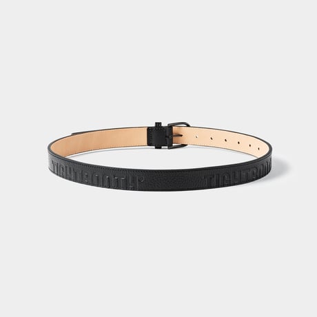 TIGHTBOOTH LEATHER LOGO BELT (Black)｜タイトブース レザー ロゴ ベルト（ブラック）