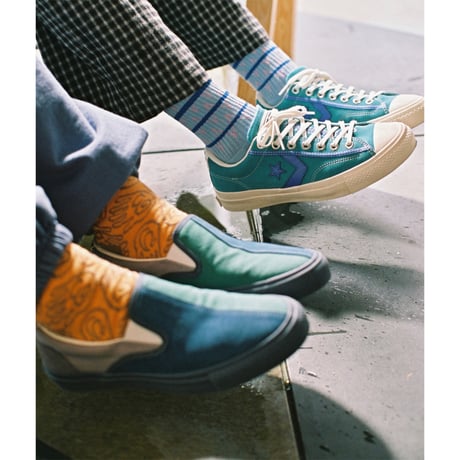 CONVERSE +SERIES CS Slip-On SK SAYHELLO + (Blue/Green/Grey)｜コンバース CSスリッポン SK セイハロー（ブルー/グリーン/グレー）