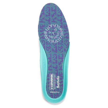 CONVERSE +SERIES CS Slip-On SK SAYHELLO + (Blue/Green/Grey)｜コンバース CSスリッポン SK セイハロー（ブルー/グリーン/グレー）
