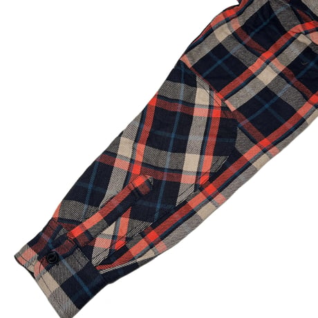 ATTACK ORIGINAL Arch Logo Heavy Flannel Shirt (Navy)｜アタックオリジナル アーチロゴ ヘビーフランネルシャツ（ネイビー）