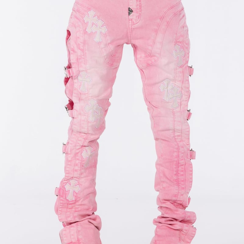 GUAPI French Rose Cross Buckle Denim (French Ro