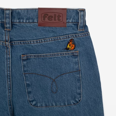 FELT Butterfly Garden Jeans (Washed Denim)｜フェルト バタフライガーデン ジーンズ（ウォッシュドデニム）