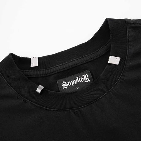 SUPPLIER Disstressed Pierce Tee (BLACK)｜サプライヤー ディストレスト ピアスティー（ブラック）