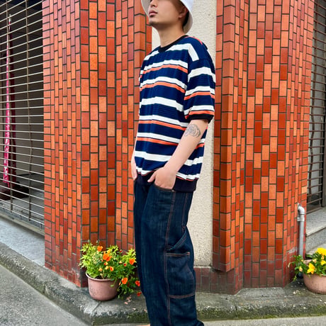 JOHN SOFIA 2000's Shortsleeve Boarderknit (Navy) | ジョン ソフィア トゥーサウザンズ ショートスリーブ ボーダーニット（ネイビー）