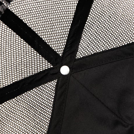 SUPPLIER Cross Leather Patch Mesh Cap (BLACK)｜サプライヤー クロス レザー パッチ メッシュキャップ（ブラック）