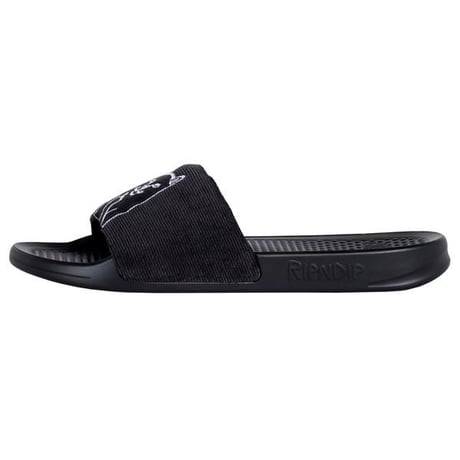 RIPNDIP Lord Jermal Slides (Black Corduroy)｜リップンディップ ロードジャーマル スライド（ブラックコーデュロイ）