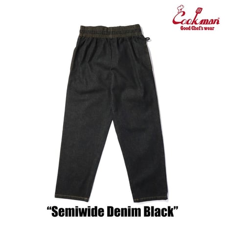 Cookman Chef Pants Semiwide Denim (Black)｜クックマン セミワイド デニム シェフパンツ（ブラック）