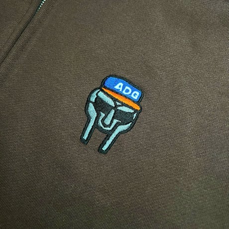 ADG Metal Face Zip Hoodie (Heather Gray, Brown)｜エーディージー メタルフェイス ジップフーディー（ヘザーグレー/ブラウン）