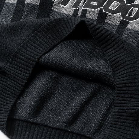TIGHTBOOTH x 紅桜 / JQ KNIT SWEATER (Black)｜タイトブース × 紅桜 ジャカード ニットセーター（ブラック）