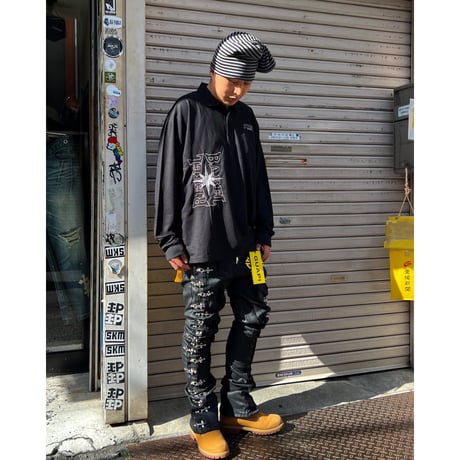 GUAPI Obsidian Black Aviation Clasp Denim (Black)｜グアピ オブシディアン ブラック アビエーション クラスプ デニム（ブラック）