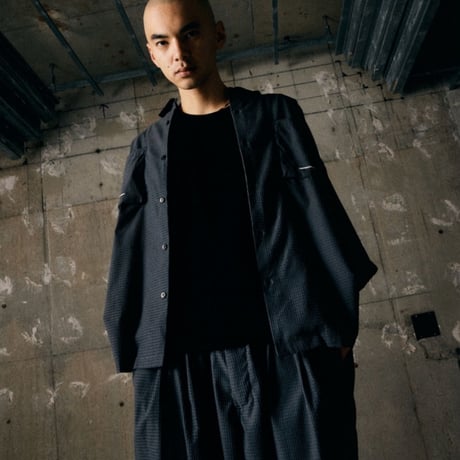 TIGHTBOOTH SEERSUCKER ROLL UP SHIRT (Gray)｜タイトブース シアサッカー ロールアップ シャツ（グレー）