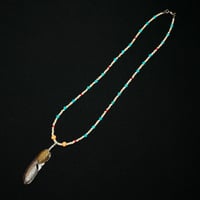JOHN SOFIA Feather Beads Necklace (Leaf)｜ジョンソフィア フェザービーズネックレス（リーフ）