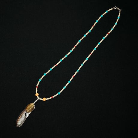 JOHN SOFIA Feather Beads Necklace (Leaf)｜ジョンソフィア フェザービーズネックレス（リーフ）
