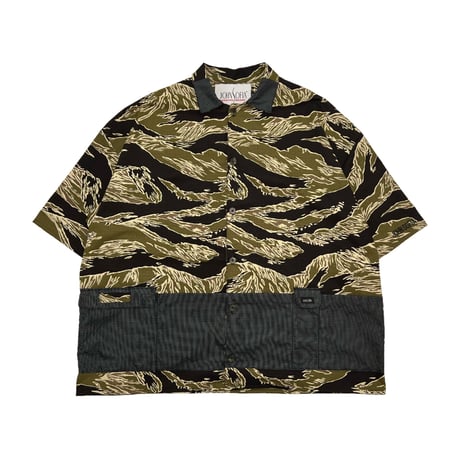 JOHN SOFIA RIPSTOP FIELD SHIRT (TIGER CAMO)｜ジョンソフィア リップストップ フィールドシャツ（タイガーカモ）