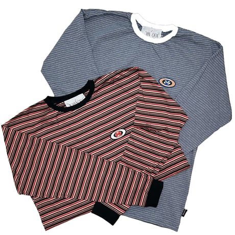 JOHN SOFIA John Border Long Sleeve (Dk Gray, Brown)｜ジョンソフィア ジョン ボーダー ロングスリーブ（ダークグレー/ブラウン）