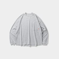 TIGHTBOOTH LABEL LOGO L/S T-SHIRT (Gray)｜タイトブース ラベルロゴ ロングスリーブ ティーシャツ（グレー)