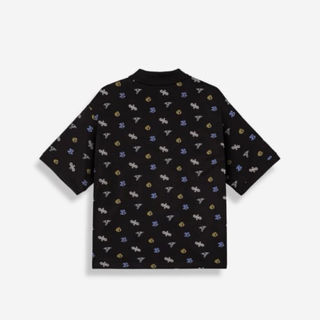 GRIMEY CHIEF WATCHER ALL OVER PRINT POLO SHIRT (BLACK)｜グライミー チーフウォッチャー オールオーバー プリント ポロシャツ（ブラック）