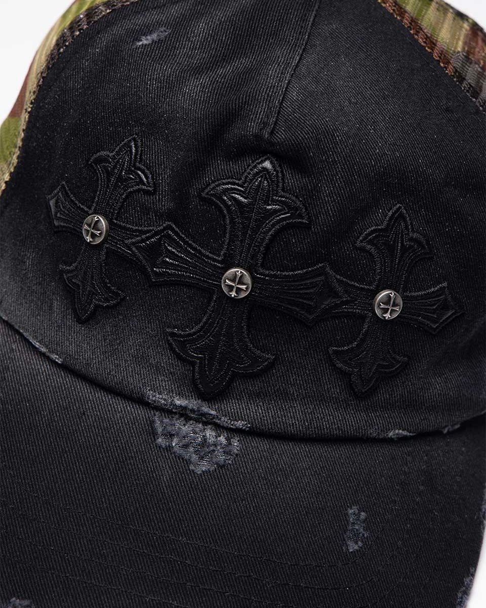 SUPPLIER Camouflage Cross Leather Patch Mesh Ca