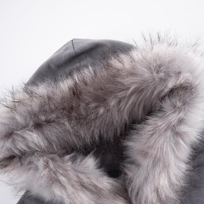 SUPPLIER Faux Fur Cross Zip Hoodie (Gray) | Att