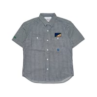 JOHN SOFIA STAFF UNIFORM HICKORY SHIRT (INDIGO/WHITE)｜ジョンソフィア スタッフユニフォーム ヒッコリー シャツ（インディゴ／ホワイト）