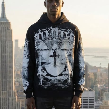 GUAPI Black Heavens Vault Hoodie V3 (Black)｜グアピ ブラック ヘブンズ ヴォルト フーディー V3（ブラック）