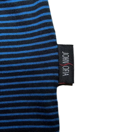 JOHN SOFIA Border Tube Beanie (Black&Blue)｜ジョンソフィア ボーダー チューブ ビーニー（ブラック＆ブルー）