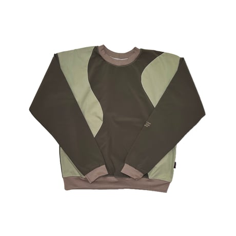 JOHN SOFIA Earth Wave Crewneck (Army4/6)｜ジョンソフィア アースウェーブ クルーネック（アーミー4/6）