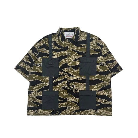 JOHN SOFIA RIPSTOP TACTICAL SHIRT (TIGER CAMO)｜ジョンソフィア リップストップ タクティカル シャツ（タイガーカモ）