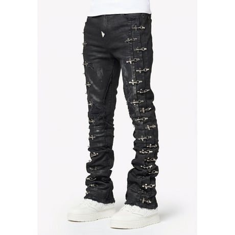 GUAPI Obsidian Black Aviation Clasp Denim (Black)｜グアピ オブシディアン ブラック アビエーション クラスプ デニム（ブラック）