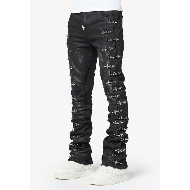 GUAPI Obsidian Black Aviation Clasp Denim (Blac