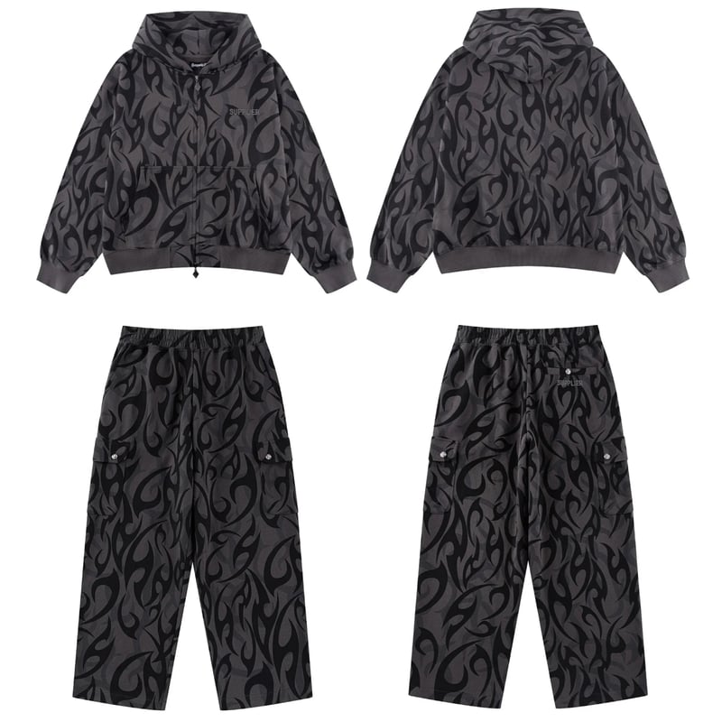 SUPPLIER Tribal Camo Hoodie & Baggy Pants SET-U