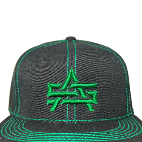 ADG AS Logo Stitch Snapback (Grn)｜ADG ASロゴ ステッチ スナップバック（グリーン）