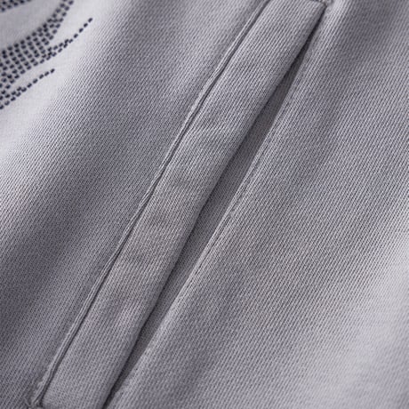 SUPPLIER Fire Skeleton Rhinestone Zip Hoodie (GRAY)｜サプライヤー ファイヤー スケルトン ラインストーン ジップフーディー（グレー）
